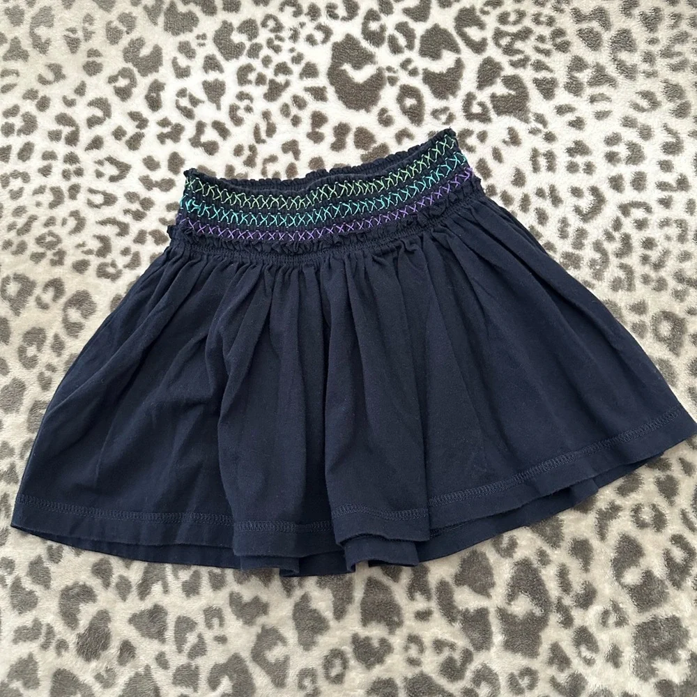 GapKids Smocked Waist Skirt with Shorts in Blue Size XS 4-5